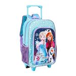 Frozen Trolley Bag Girls Kids Disney Frozen Premium Folding Trolley Hand Luggage Bag Backpack for School Travel Holidays Frozen Deluxe Trolley 41cm Foldable Frozen Trolley Carry-On Suitcase Children