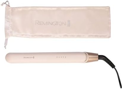 Remington Shea Soft Straightener, S4740AU, Advanced Ceramic Coated Plates, Enriched with Shea Oil, Temperature Control, Fast Heat Up, White & Gold