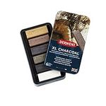 Derwent XL Charcoal Blocks, Metal Tin, 6 Count (2302009)