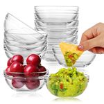 Small Glass Bowls 3.5inch 12Pack, Jaisie.W 5 oz Prep Bowls/Dessert Bowls for Kitchen -9cm Small Dip Bowls, Set of 12