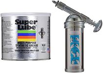 Super Lube Synthetic Grease (NLGI 2) 14.1 oz + Astro Pneumatic 101 Mini Grease Gun with Needle Nozzle