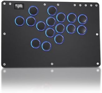 Haute42 T16 Pro Leverless Arcade Stick, Hot-Swap 16-Key Controller (Black)