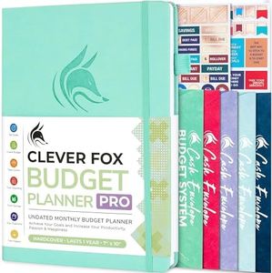 Clever Fox Budget Planner Pro - Financial Organizer + Cash Envelope Budget System. Monthly Finance Journal, Expense Tracker & Personal Account Book. Undated - Start Anytime. (7''x10'') - Mint