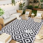 OLANLY Waterproof Outdoor Rug 8x10 