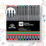 Art-n-Fly Coloured Fine Point Pens 