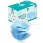 Medinain 3 Layer Surgical Non-Woven Fabric Face Mask With Adjustable Nose Pin And Who-Gmp, Iso & Ce Certified | Blue, For Unisex