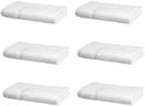 Amazon Basics Premium 100% Cotton, Absorbent Soft Bath Mat, Machine Washable, 684 GSM, White, 30" x 20" Hotel Spa Shower/Bathtub Mats, Pack of 6
