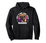 Boxer Owner JUST A GIRL WHO LOVES BOXERS Women Pullover Hoodie