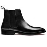 WHITE STAR LINE LEATHER CHELSEA BOOTS GOODYEAR WELT (ARES-1) (BLACK, numeric_11)