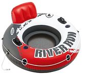 Intex River Run Single Inflatable Lake Floating Water Tube Lounger, Color Varies