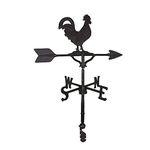 Montague Metal Products 32-Inch Weathervane with Satin Black Rooster Ornament