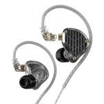 KZ PR3 IEM Headphonen, KZ in Ear Monitor Earphone,13.2mm Planar Magnetic Driver in-Ear Wired Headphones, HiFi IEM Earphones Earbuds with Detachable Cable for Musicians (KZ PR3-Black, No Microphone)…