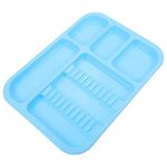 Cabilock 1pc Clinic Dentist Separate Plastic Dental Tray Oral Care Tray Dental Tool Holder