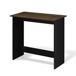 Furinno Simplistic Computer Desk, Study Desk, Writing Desk, Columbia Walnut/Black, 80 (W) x 75.7 (H) x 39.4 (D) cm