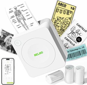 Nelko PM230 Mini Sticker Printer – Portable, White
