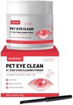 INEDRIMS Tear Stain Remover for Dogs, 100% Natural Powder with Brush - Safe & Gentle Eye Stain Cleaner, Absorbs and Repels Tears, Keeps Area Dry, Treats The Cause of Staining