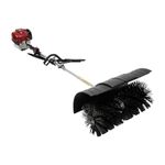 Power Broom, 4-Stroke Powered Lawn Sweeper, 1000W 1.4HP 31CC Sweeper for Outdoor Garden Snow Cleaner 20.47 Inch Handheld Lawn Yard Sweeping Broom Machine with 3-in-1 Protective Baffle