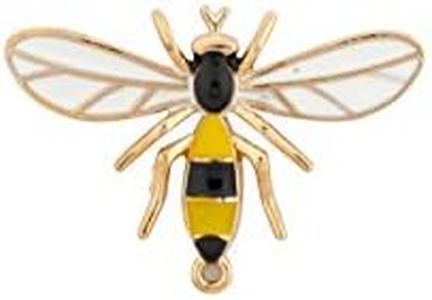 Knighthood Men's Honey Bee Wing Lapel Pin/Brooch Yellow And Black (Yellow And Black) (KHKN-2018-LP-10)