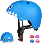Glaf Toddler Helmet for 2-4 Years Kids Bike Helmets Baby Girls Boys Multi-Sport Adjustable Skateboard Bicycle Helmet Lightweight 3 Sizes for Toddler to Youth (Blue White, XS: 18.9“-19.7“)