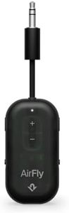 AirFly Pro 2 – Bluetooth Adapter for Airplane, Pair 2 AirPods or Wireless Headphones – 3.5mm AUX Bluetooth Transmitter for Cars, Boats, Treadmills, TVs– Airplane Travel Essentials, Black Ice