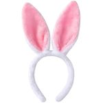 Bunny Ears Headband, Rabbit Ear Headband for Halloween Easter Party Masquerade Animal Theme Party (Pink)