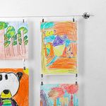 Art Display for Kids Artwork (48 Clips - 10ft Wire) - Kids Art Display - Artwork Display for Kids Art - Kids Art Display for Wall // Willow & Eva