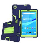 Mignova for Lenovo Tab M8 Gen 3 2022 Model Tab Case for Lenovo Smart Tab M8 / Smart Tab M8 TB-8505F 8505X 8505FS Case Soft Silicone Hard Back Shell Kids Friendly Cover Built in Kickstand (Navy+Green)