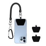 KSEWJP Phone Lanyard Tether with Patch Universal Stretchy Straps and Phone Case Anchor for Anti-Drop Outdoor Skiing Hiking Cycling Climbing Compatible for Pixel Most Smartphones iPhone Samsung