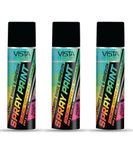 RESIL VISTA Spray Paint Black Matt 400 ml x Pack of 3