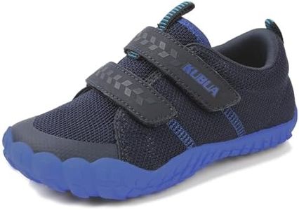 KUBUA Kids Sneakers Toddler Boys Girls Barefoot Shoes Naturally Minimalist Zero Drop Walking Shoes for Outdoor Sports Tennis Running Hiking Athletic Blue 3.5 Big Kid