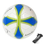 Aoneky Soccer Ball Size 3 5 - Deflated Mini Soccer Ball for Boy Girl, Small Soccerball for Dogs Cats (Size 3, White and Green)