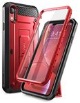 SUPCASE Unicorn Beetle Pro Series Full-Body Rugged Holster Case with Kickstand for 6.1-Inch Apple iPhone XR (2018 Release), Metallic Red