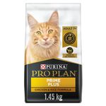 Purina Pro Plan Dry Cat Food, Senior Prime Plus Chicken & Rice - 1.45 kg Bag (1 Pack)