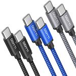 DDIYYI USBC to USBC Cable 3M, iPad Charger Cable USB C 60W PD, Braided Type C to Type C Cable for MacBook Pro/Air, iPad Pro 11"/12,9", iPad Air 4/5, Mini 6, Redmi Pad 5, Lenovo Tab M9 M10/M10 Plus