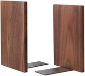 Muso Wood Walnut Bookends for Office