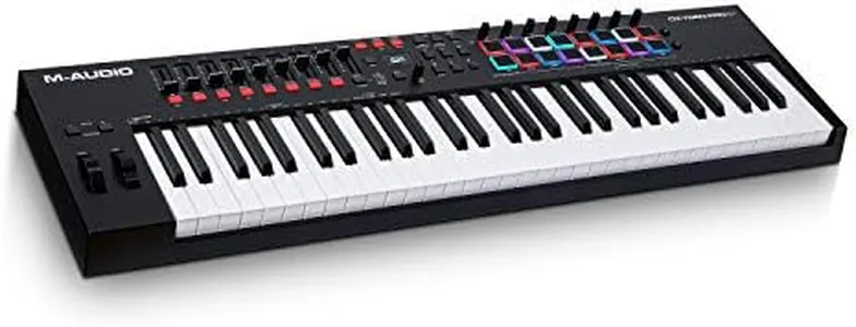 M-Audio Oxygen Pro 61 – 61 Key USB MIDI Keyboard Controller With Beat Pads, MIDI Assignable Knobs, Buttons & Faders and Software Suite Included