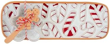 Mud Pie Gingerbread and Candy Sets, tray 4 1/2" x 13" | dip 4 1/2" x 3 1/2", RED