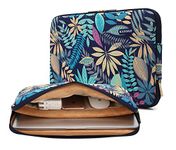 Kayond canvas Water-resistant 13-13.3 Inch Laptop Sleeve Case Bag (13-13.3 Inches, Forest Series Bule)