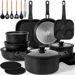 KIKCOIN Pots and Pans Set, 30 Pack 