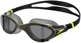 Speedo Unisex Biofuse 2.0 Swimming Goggles, Patented Easy Adjustment, Anti-Fog, Anti-Leak, Enhanced Fit, Improved Comfort, Olive Night/Black/Hyper/Smoke, One Size