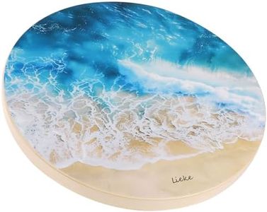 LIEKE Wooden Ocean Drum 14.7 Inch Sea Wave Drum Sound Healing Instrument Therapy Tool for Yoga Meditation Relaxation