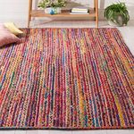 ZBLER Furnishing Natural Jute & Cotton Chindi Braided Area Rugs/Handmade Carpet for Rugs (7x10 Feet)