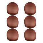 6 Pcs Stocking Wig Caps Nylon Stretchy Wig Caps for Women Lace Front Wigs (Dark Brown)