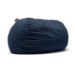 Big Joe Fuf Foam Filled Bean Bag, Fabric, Cobalt, Extra Extra Large with Removable Cover