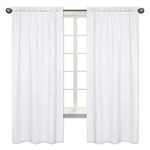 Sweet Jojo Designs 2-Piece White Eyelet Window Treatment Panels