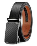 CHAOREN Mens Belt Leather Ratchet 1 3/8" for Casual Jeans - Micro Adjustable Belt Fit Everywhere