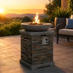 Slate effect Gas Fire Pit and Fire Bowl