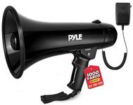 Pyle Megaphone Speaker PA Bullhorn - Built-in Siren 40 Watts Adjustable Vol Control & 1000 Yard Range - Football Soccer Baseball Hockey Basketball Cheerleading Fans Coaches & Safety Drills - PMP43IN