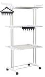 Synergy - Heavy Duty Stainless Steel Double Pole Foldable Cloth Dryer Stands/Clothes Drying Stand with EZEE Cloth Clipper Combo (SY-CS21-COMBO)