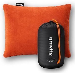 GRAVITY Camping Pillow - Compact Memory Foam Neck Pillow - Outback Orange, 35x45cm - Camp Pillow, Travel Pillow, Camping & Hiking Equipment - Compressible Pillow, Portable Support